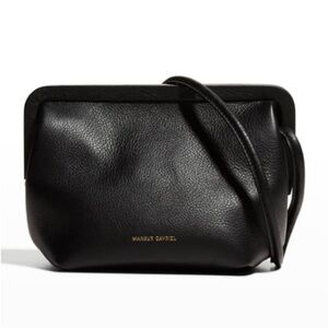 Mansur Gavriel Black Mini Bloom Leather Crossbody Shoulder Bag